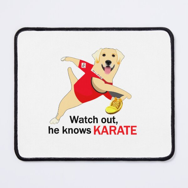 Item preview, "My Dog Knows Karate"- Funny Cartoon Dog Doing Karate designed and sold by Kodexstore.