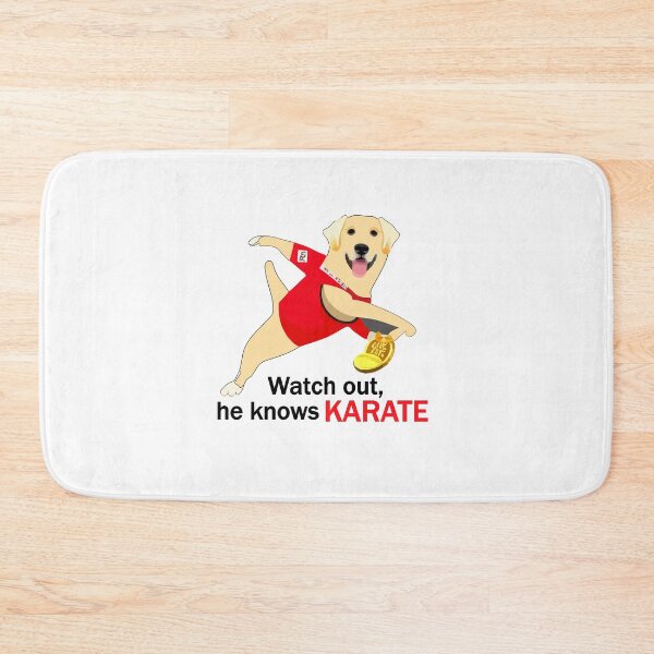 Item preview, "My Dog Knows Karate"- Funny Cartoon Dog Doing Karate designed and sold by Kodexstore.