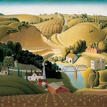 Artwork thumbnail, Grant Wood Stone City, Iowa Grant Wood by TeeARTHY