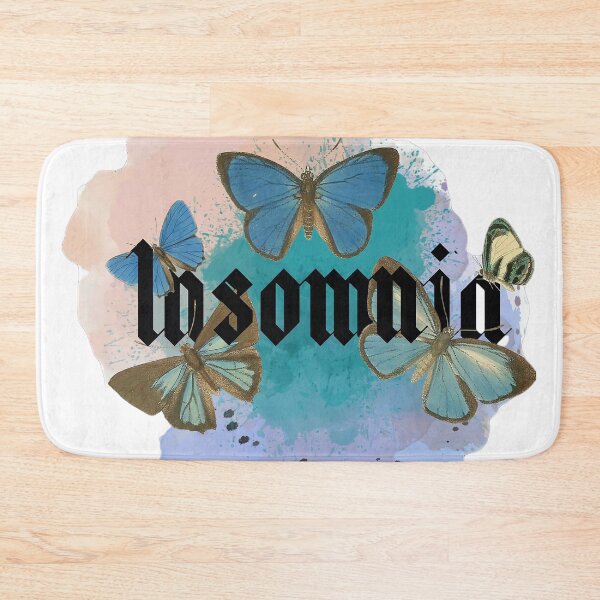 Item preview, Insomnia with blue butterfly and paint background  designed and sold by GREENTAGs.