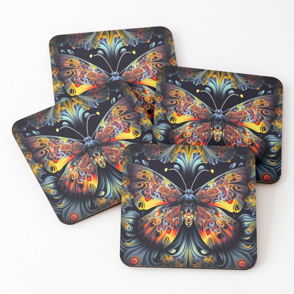 Item preview, Psychedelic Butterfly Pattern | Cyan Butterfly | Lantern Butterfly | LED Butterfly | high resolution designed and sold by Synthetic-Intel.
