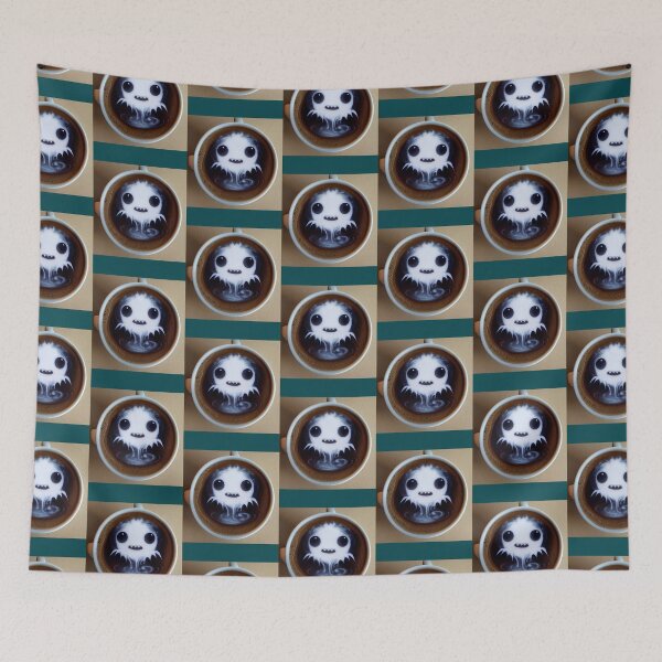 Item preview, ghost monsters trapped in a coffee cup coffee lovers      designed and sold by MesmerizngGift.