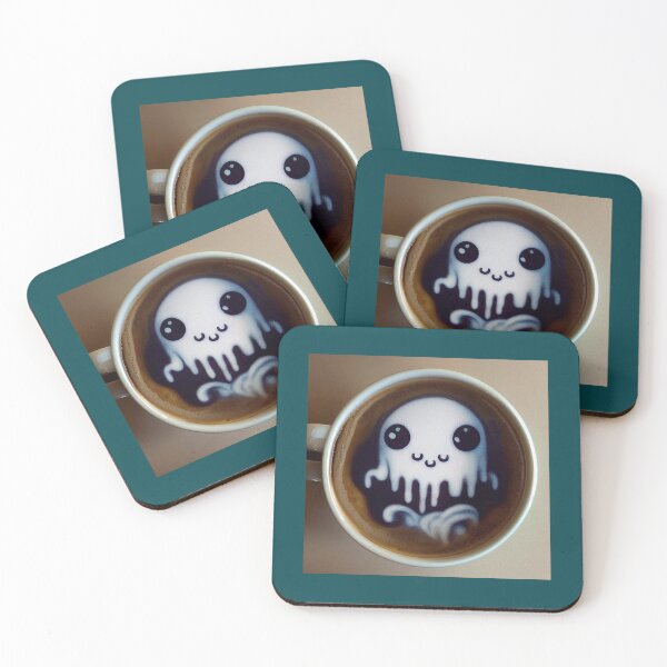Item preview, ghost monsters trapped in a coffee cup coffee lovers     designed and sold by MesmerizngGift.