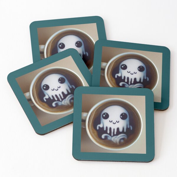 Item preview, ghost monsters trapped in a coffee cup coffee lovers     designed and sold by MesmerizngGift.