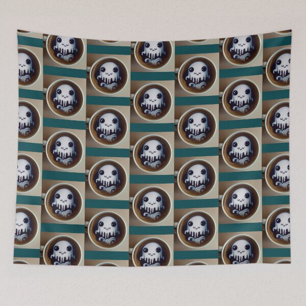 Item preview, ghost monsters trapped in a coffee cup coffee lovers     designed and sold by MesmerizngGift.