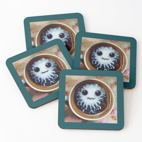 Item preview, ghost monsters trapped in a coffee cup coffee lovers     designed and sold by MesmerizngGift.
