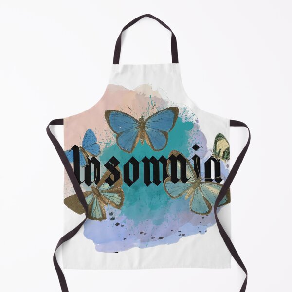 Item preview, Insomnia with blue butterfly and paint background designed and sold by GREENTAGs.