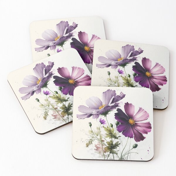 Artikelvorschau, Lila Kosmosblumen entworfen und verkauft von Vanover Designs.