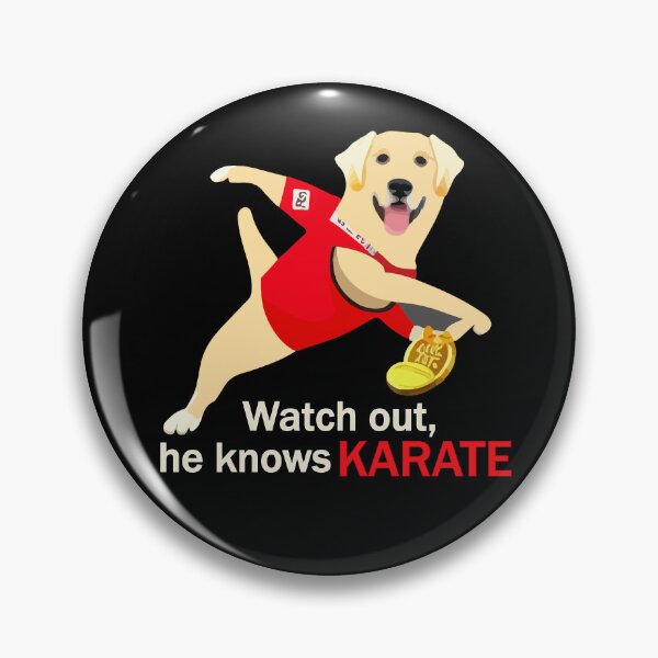 Item preview, "My Dog Knows Karate"- Funny Cartoon Dog Doing Karate designed and sold by Kodexstore.