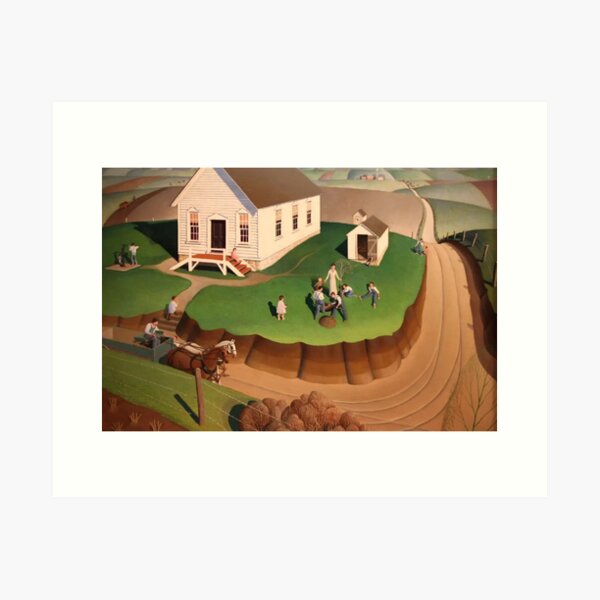 Aperçu de l'œuvre Grant Wood Le jour Grant Wood créée et vendue par TeeARTHY.