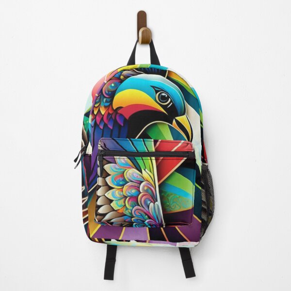 Item preview, Rainbow Bird of Prey Pattern | Rainbow Bird | Retro Bird | Vivid Hawk | Rainbow Firebird | Colorful Butterflies | Native Bird |high resolution designed and sold by Synthetic-Intel.