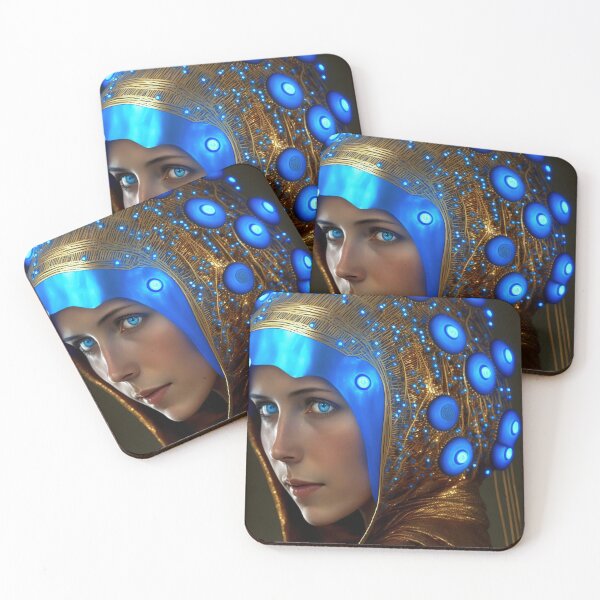 Item preview, A fantastic portrait of girl with pearls with no earrings but helmet designed and sold by osssoconcept.