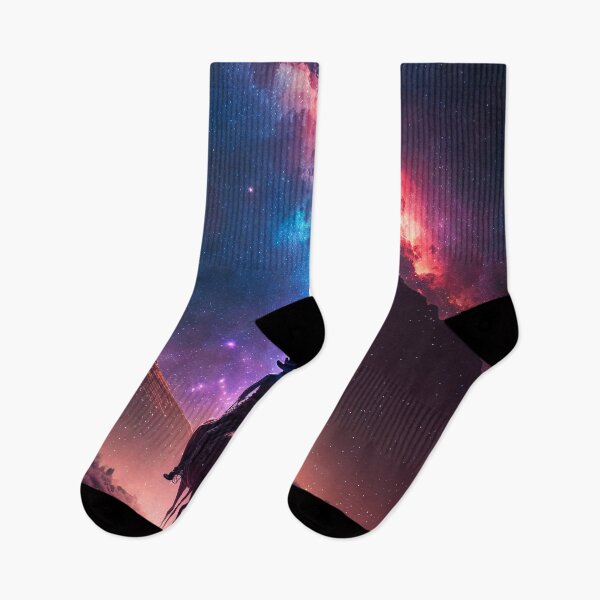Item preview, Cowboy Riding Under the Galaxy designed and sold by ArtMadeByAI.