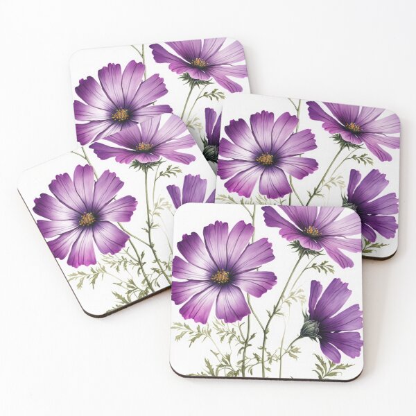 Artikelvorschau, Lila Kosmosblumen entworfen und verkauft von Vanover Designs.