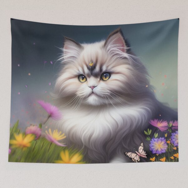 Item preview, Cute Persian Cat 3 - digital drawing designed and sold by Julia Rudens.