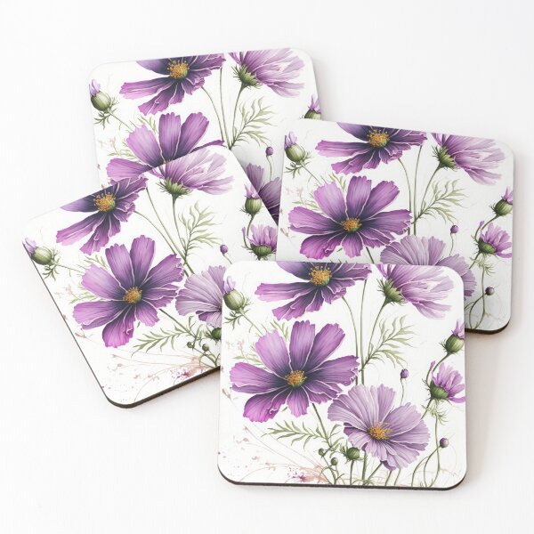Artikelvorschau, Lila Kosmosblumen entworfen und verkauft von Vanover Designs.