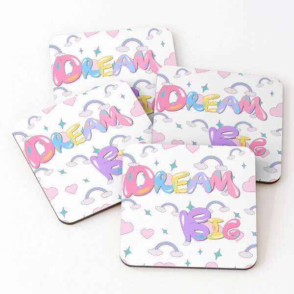 Item preview, DREAM BIG TYPOGRAPHY WITH CUTE RAINBOW AND HEART BACKGROUND  designed and sold by jasneetchopra27.