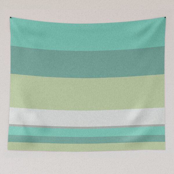 Item preview, Turquoise olive striped designed and sold by fuzzyfox.