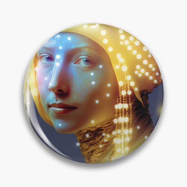 Item preview, A futuristic fantasy portrait of girl with earrings designed and sold by osssoconcept.