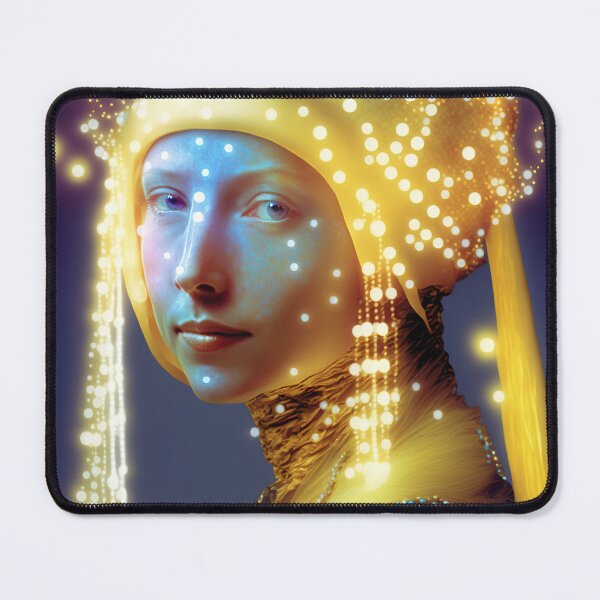 Item preview, A futuristic fantasy portrait of girl with earrings designed and sold by osssoconcept.