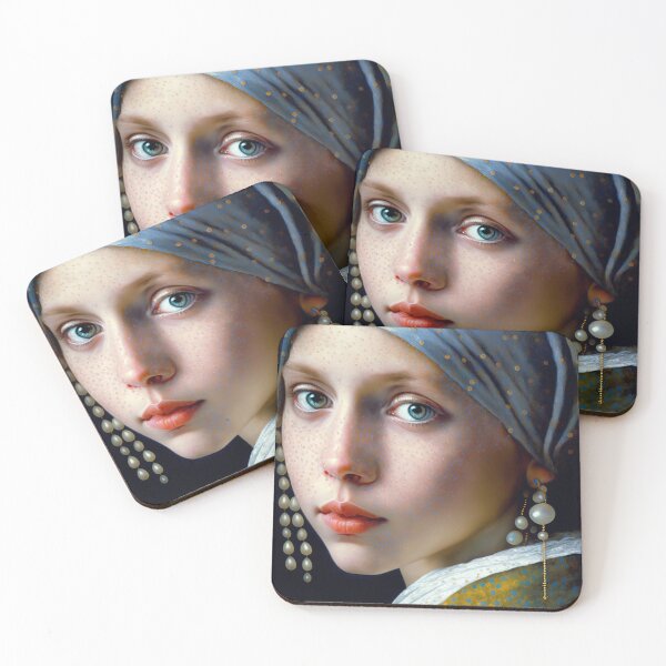 Item preview, A variation of girl with earrings portrait designed and sold by osssoconcept.