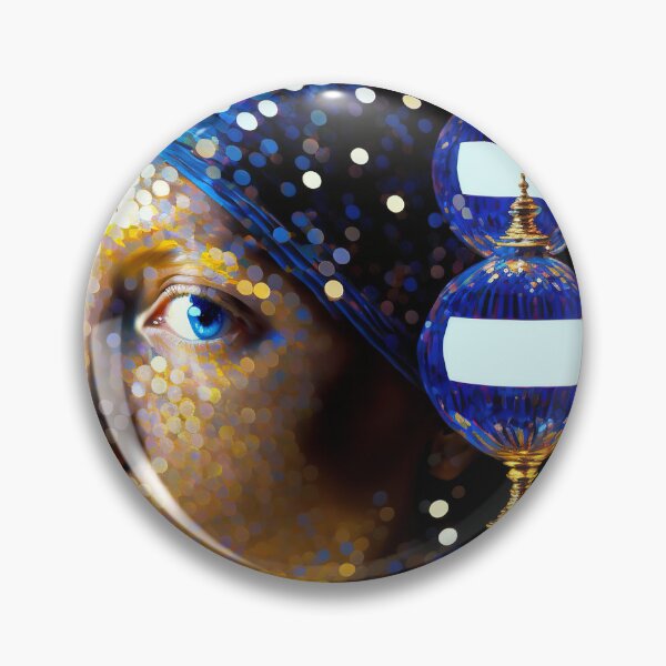 Item preview, A futuristic Christmas girl with pearl earrings portrait designed and sold by osssoconcept.
