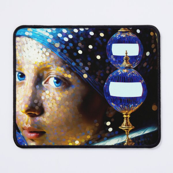 Item preview, A futuristic Christmas girl with pearl earrings portrait designed and sold by osssoconcept.