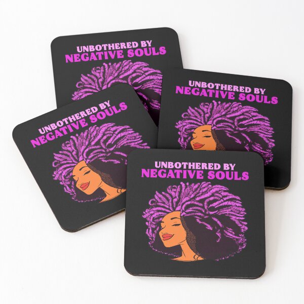 Item preview, Unbothered By Negative Souls Proud Black Girls Positivity Gift designed and sold by TMelonShop.