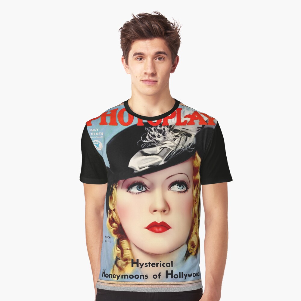 Marion Davies Photoplay Magazine July Issue HRA by Earl Christy - Golden Haired Beauty 3 Marion Davies Photoplay Magazine July Issue HRA by Earl Christy Remastered Vintage Art Xzendor7 Reproductions Graphic T-shirt