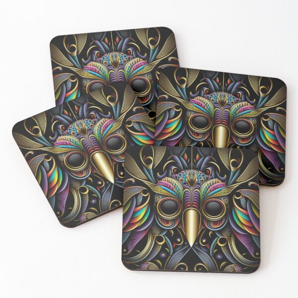Item preview, Rainbow Bird Pattern | Bird Wearing Glasses | Rainbow Eagle | Doctor Bird | Rainbow Firebird | Colorful Butterflies | Native Bird |high resolution designed and sold by Synthetic-Intel.