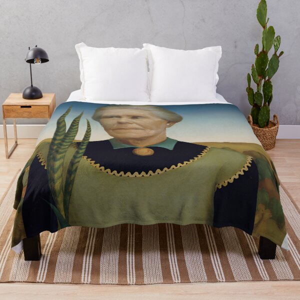 Item preview, Grant Wood Woman with Plants designed and sold by TeeARTHY.