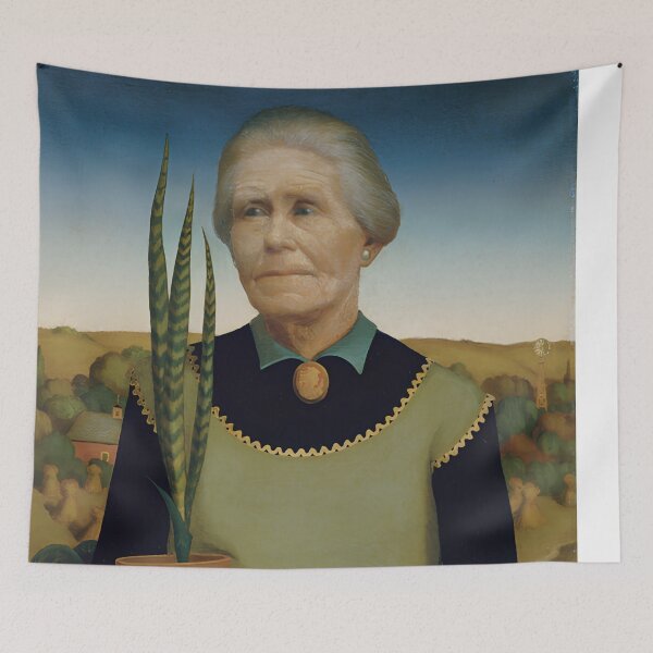 Item preview, Grant Wood  Woman with Plants designed and sold by TeeARTHY.