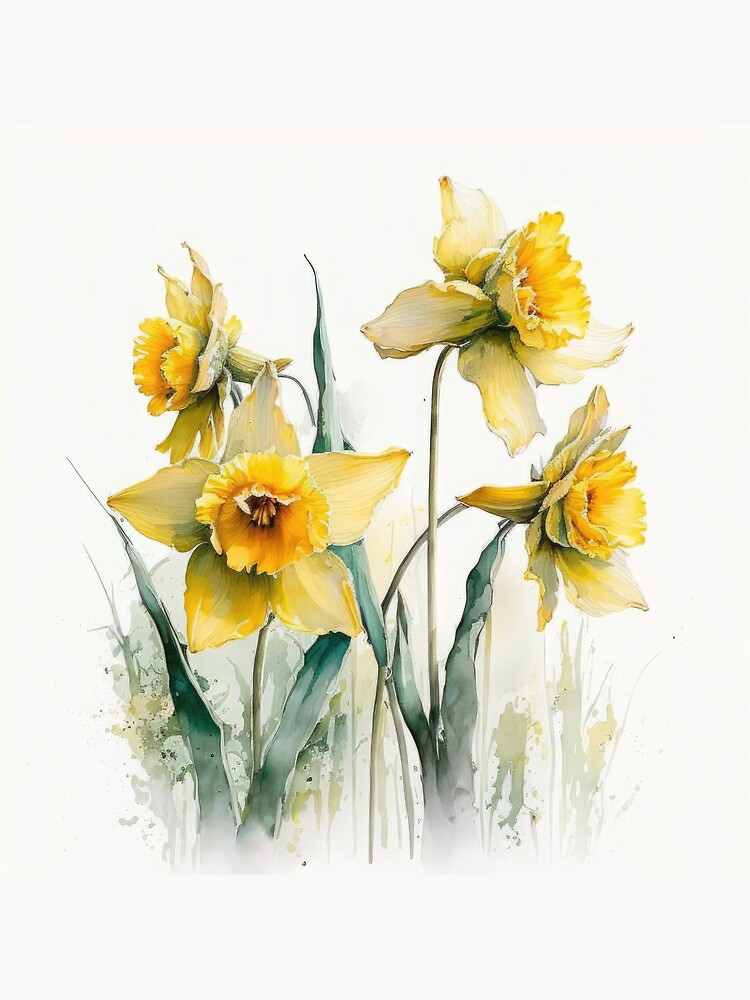 Aperçu 4 sur 4. Coussin avec l'œuvre Jonquilles créée et vendue par brandonv111.