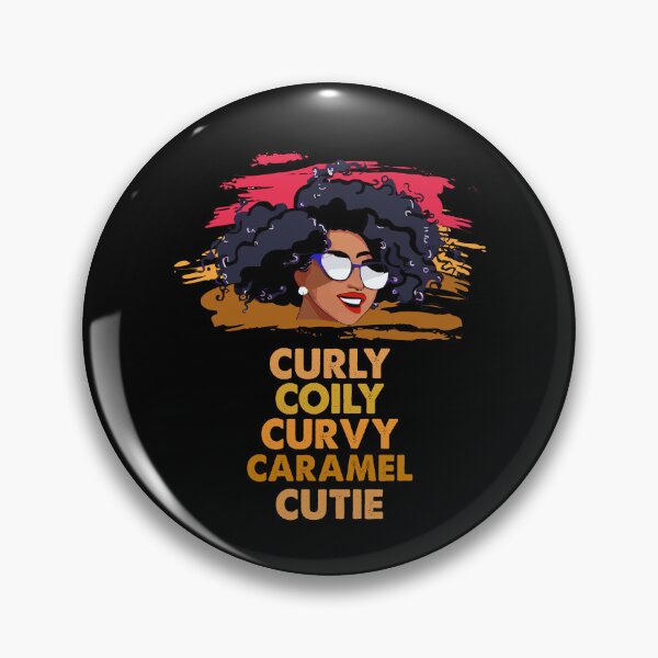 Item preview, Curly Coily Curvy Caramel Cutie Proud Africain American Girl Gift designed and sold by TMelonShop.
