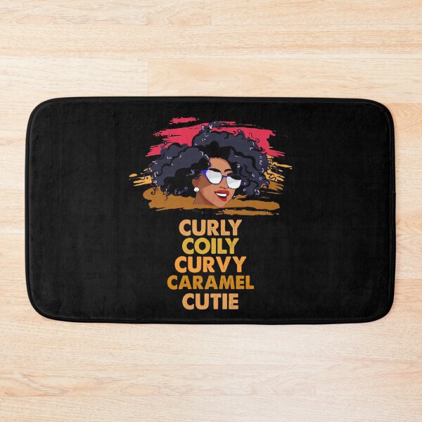 Item preview, Curly Coily Curvy Caramel Cutie Proud Africain American Girl Gift designed and sold by TMelonShop.