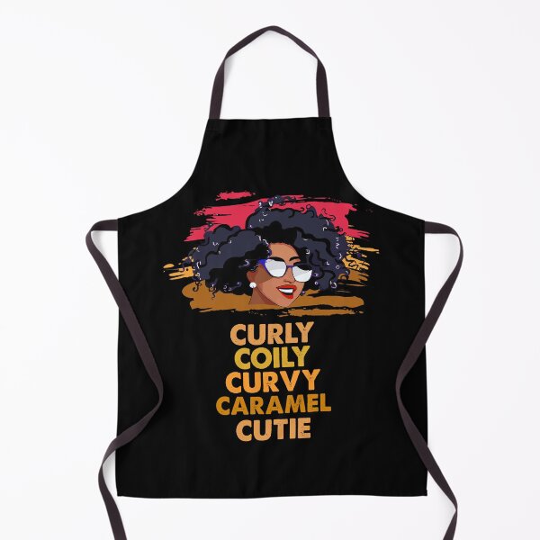 Item preview, Curly Coily Curvy Caramel Cutie Proud Africain American Girl Gift designed and sold by TMelonShop.