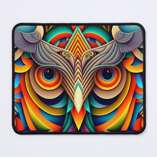 Item preview, Rainbow Owl Pattern | Bird Wearing Glasses | Stern Owl | Doctor Bird | Rainbow Firebird | Colorful Butterflies | Pride Bird |high resolution designed and sold by Synthetic-Intel.