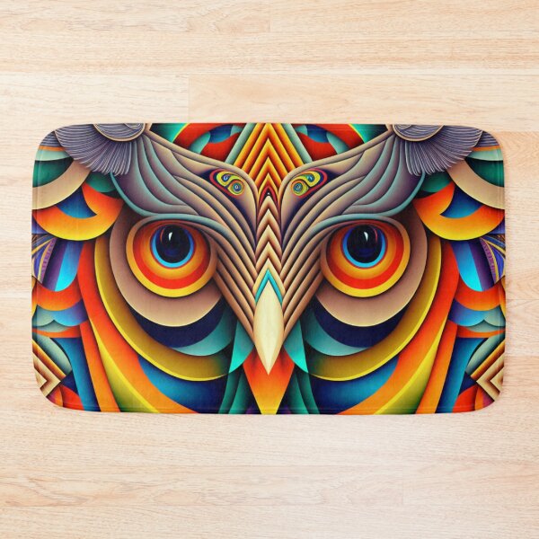 Item preview, Rainbow Owl Pattern | Bird Wearing Glasses | Stern Owl | Doctor Bird | Rainbow Firebird | Colorful Butterflies | Pride Bird |high resolution designed and sold by Synthetic-Intel.