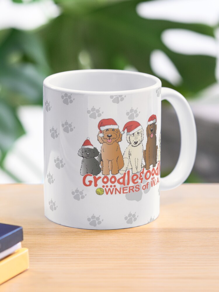 Thumbnail 1 of 6, Coffee Mug, Groodle & Oodle Club Christmas designed and sold by PollaPosavec.
