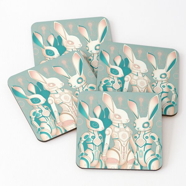 Item preview, Cyborg Rabbit Pattern | Cute Cyborg Rabbit | Year of the Rabbit | Cyborg Easter | high resolution  designed and sold by Synthetic-Intel.
