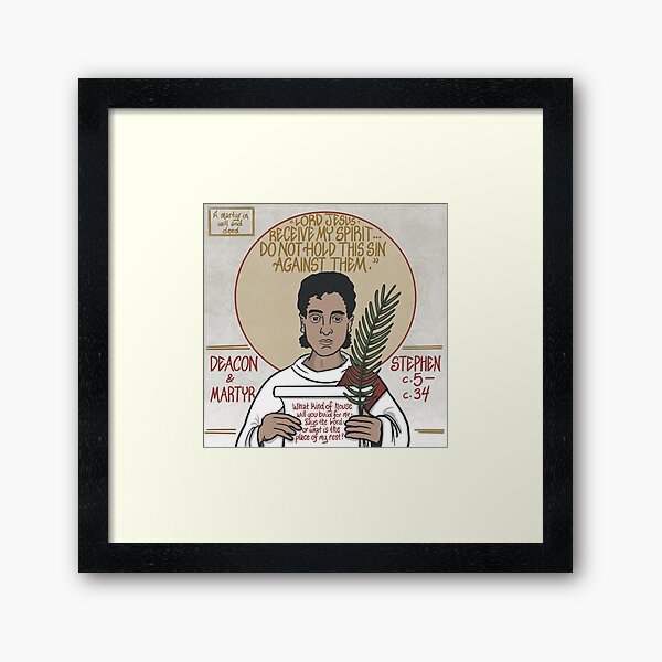 Vista previa del artículo con la obra «Esteban (c. 5 - c. 34), diácono y mártir», diseñado y vendido por LansingCreative.