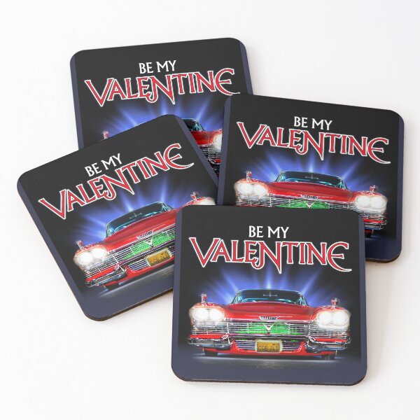Item preview, Be My Valentine - Christine Plymouth Fury (faded background) - Classic Horror Movie Inspired Valentine's Day designed and sold by RetroTeeStudio.