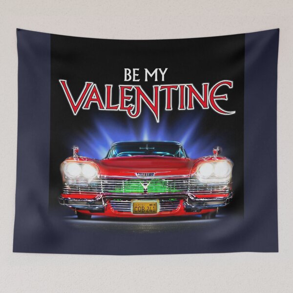 Item preview, Be My Valentine - Christine Plymouth Fury (faded background) - Classic Horror Movie Inspired Valentine's Day designed and sold by RetroTeeStudio.