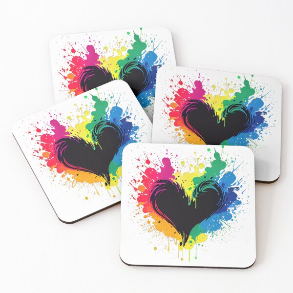 Item preview, Heart with exploding neon colors  designed and sold by art8085.
