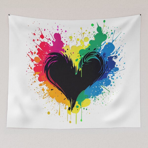 Item preview, Heart with exploding neon colors  designed and sold by art8085.