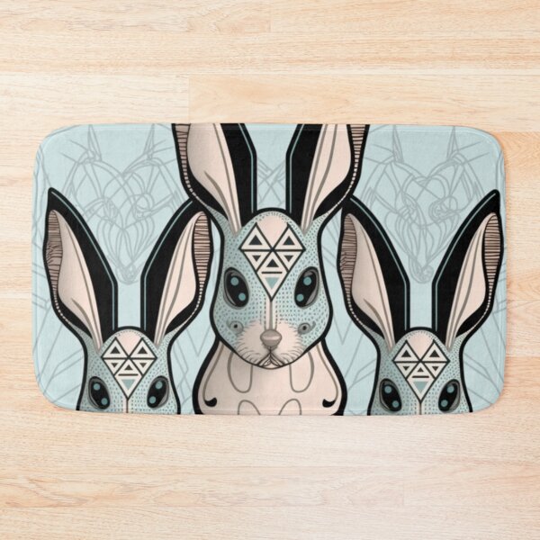 Item preview, Cute Pastel Rabbits Collage Pattern | Rabbits and Flowers | Year of the Rabbit | Easter Rabbits | Group of Rabbits | high resolution  designed and sold by Synthetic-Intel.
