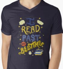 I Read Past my Bedtime Men's V-Neck T-Shirt