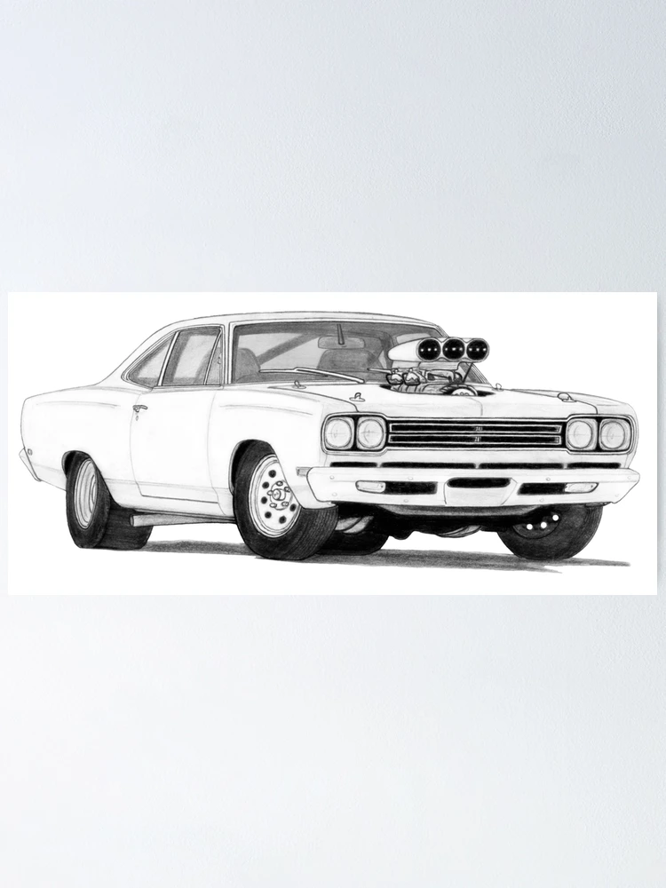 1970 hotsell Plymouth Roadrunner Drawing