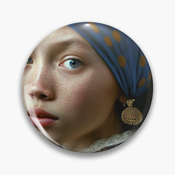 Item preview, A very young girl with golden earrings boroko portrait designed and sold by osssoconcept.