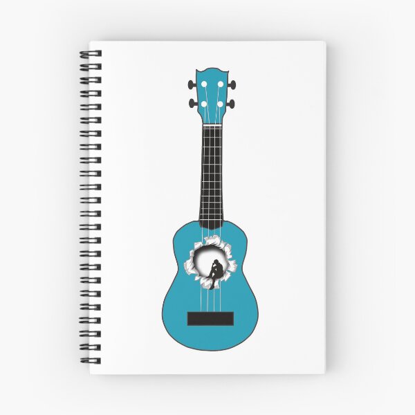 Item preview, Turquoise ukulele with the thinker designed and sold by piesdesignart.